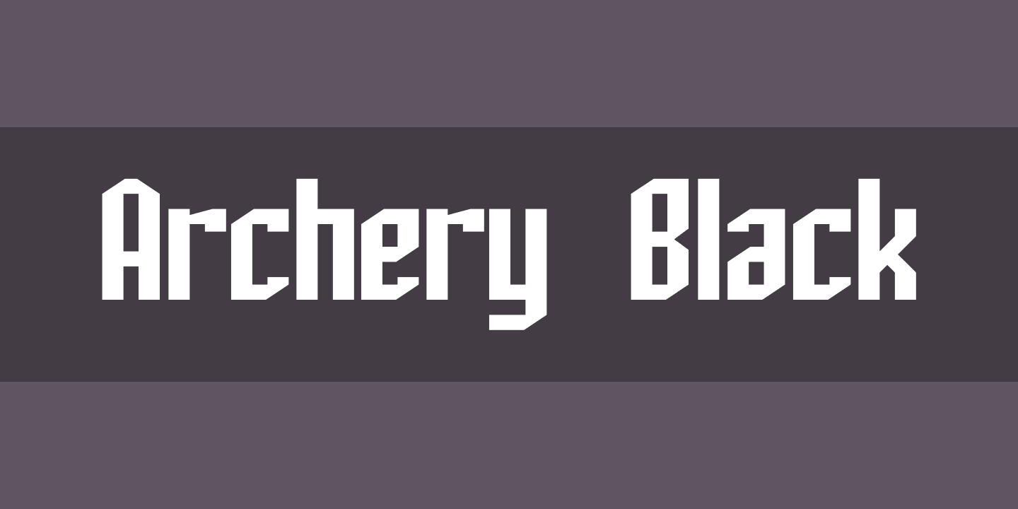 Archery Black Font